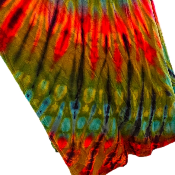 TIE DYE Grn/Ylw Stretchy Rayon S/L Cardigan *5 Colors Avail.*OS NEW - Picture 8 of 8